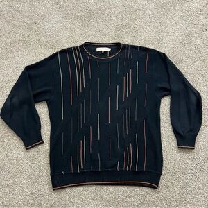 Vintage Norm Thompson 3D knit sweater Men's L